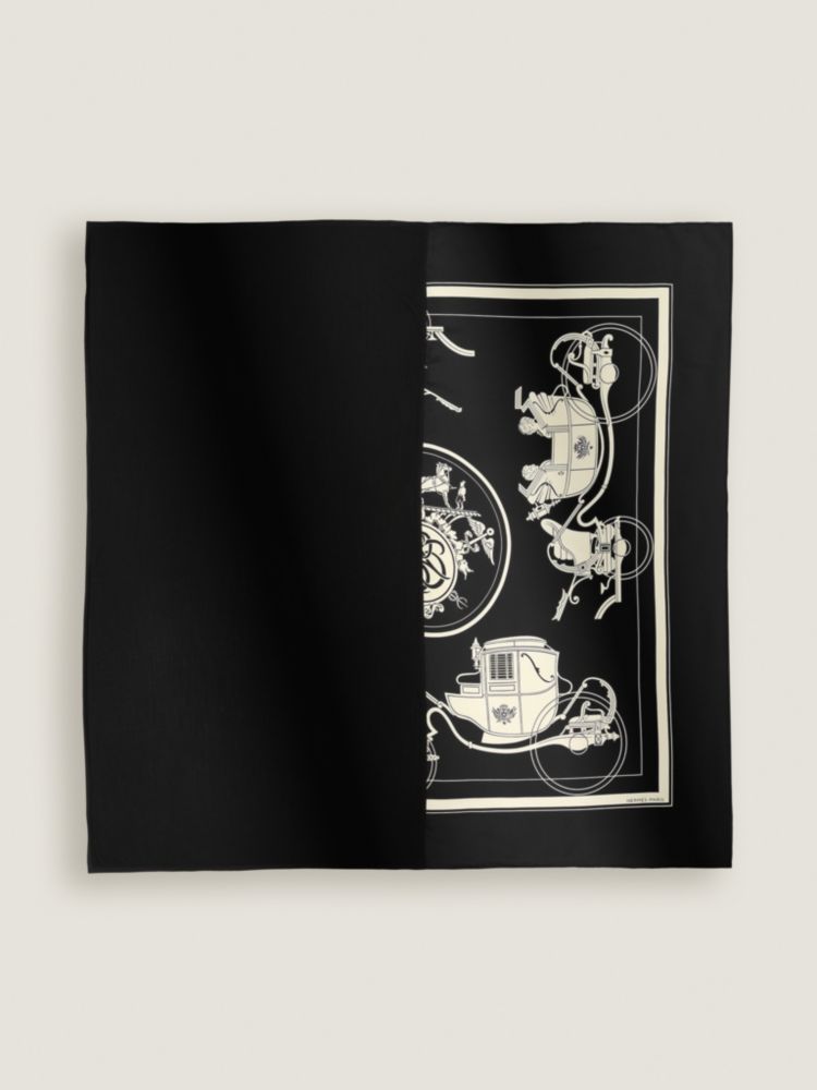 Hybride Ex-Libris scarf 90 - Black | Hermès USA